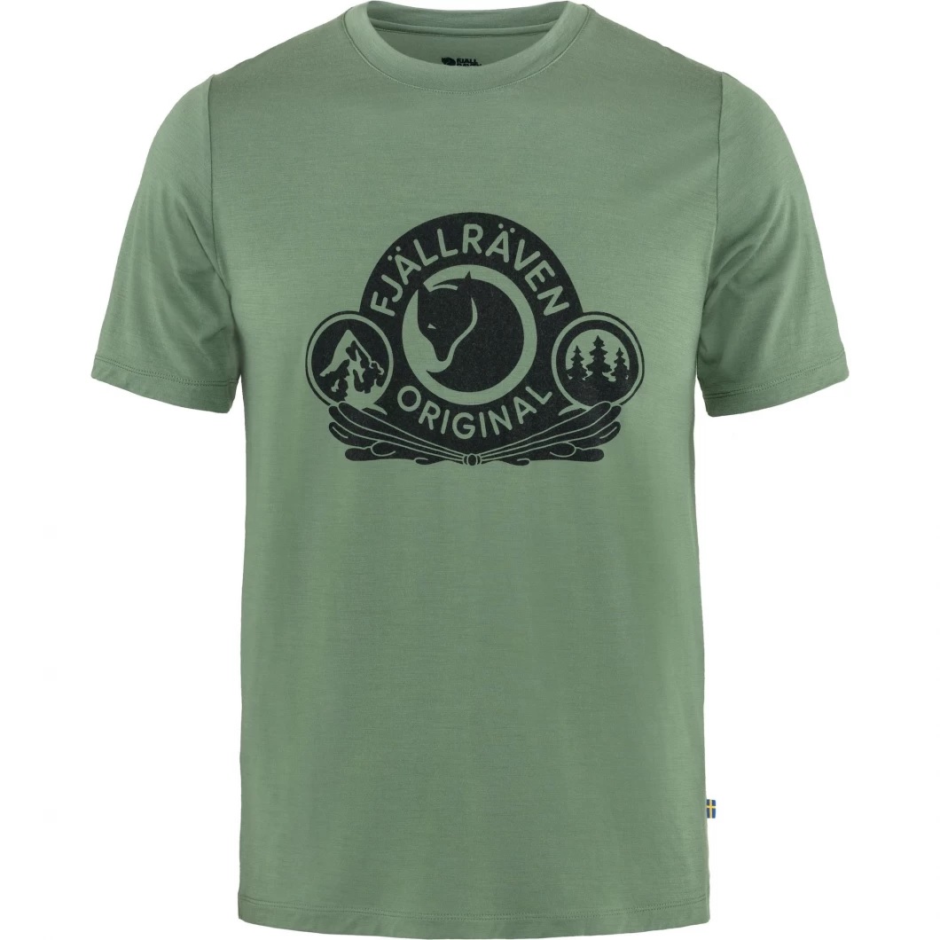 teniska_fjall_raven_abisko_wool_classic_ss_patina_green_1.jpg Тениска Fjall Raven - Abisko Wool Classic в цвят Patina green - Image 1